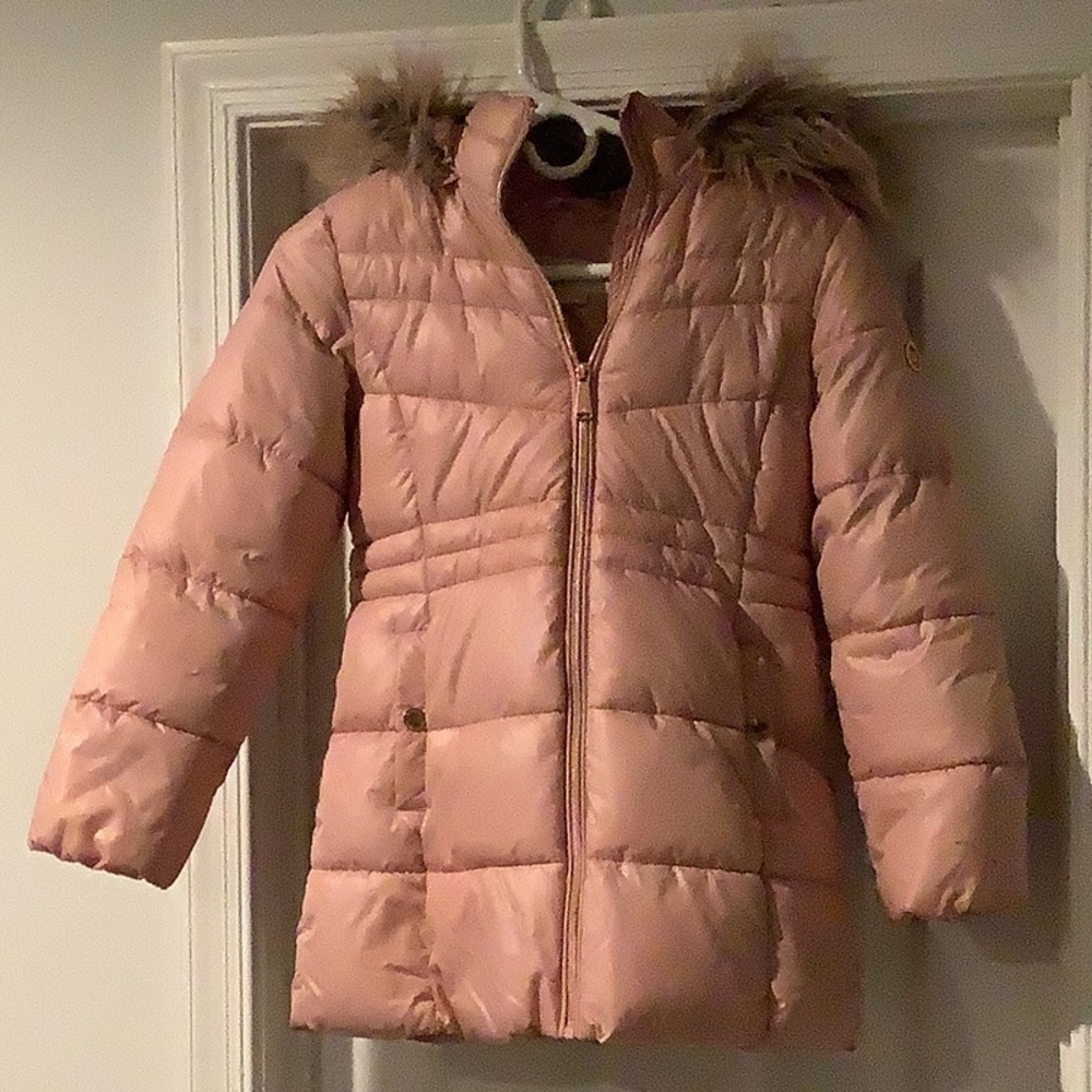 Girls Michael Kors Fur Lined Hooded Coat